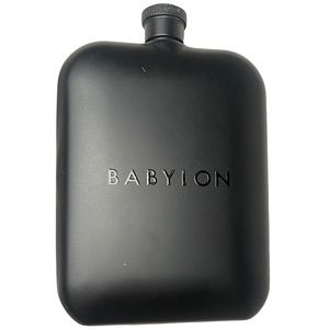Babylon Premiere Flask Black Stainless Steel Hip Flask Accessory One Size